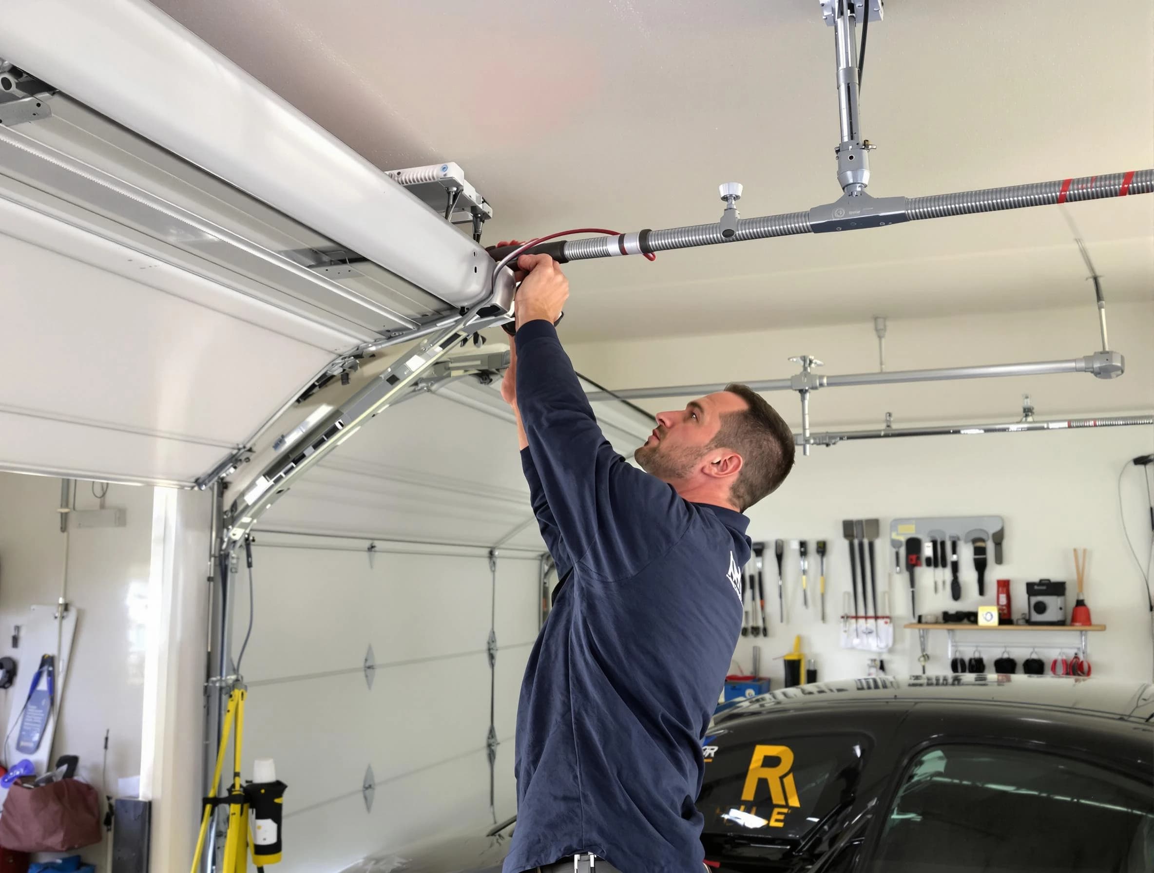 Columbine Garage Door Repair technician performing garage door cable repair in Columbine
