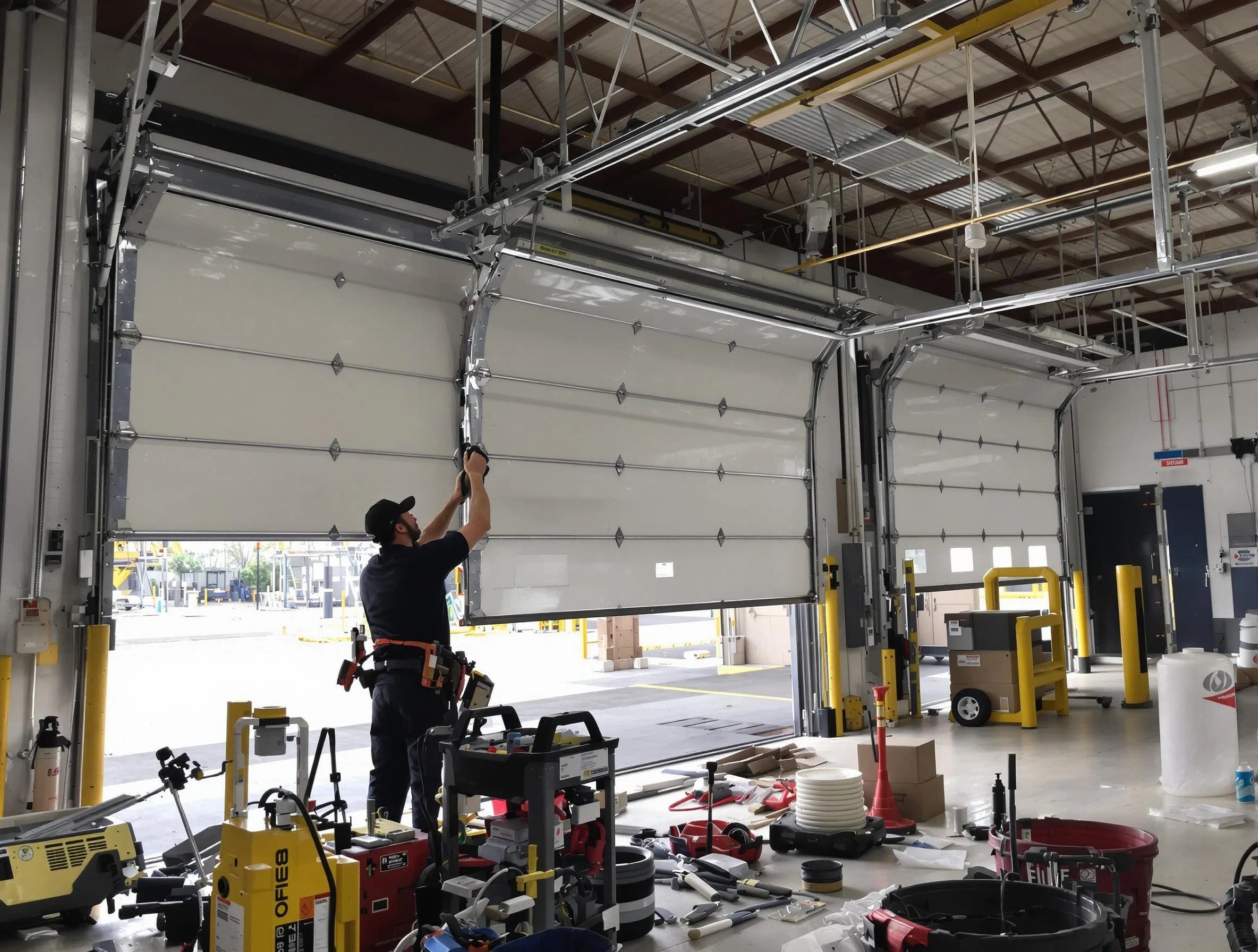 Columbine Garage Door Repair technician performing commercial garage door repair in Columbine
