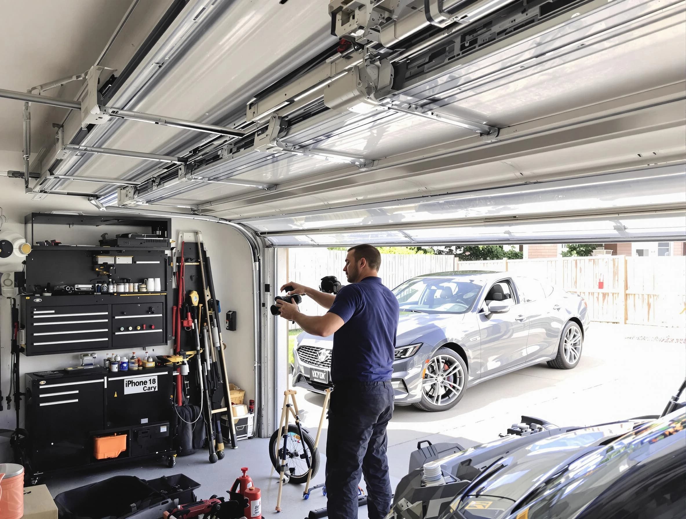 Columbine Garage Door Repair technician fixing noisy garage door in Columbine