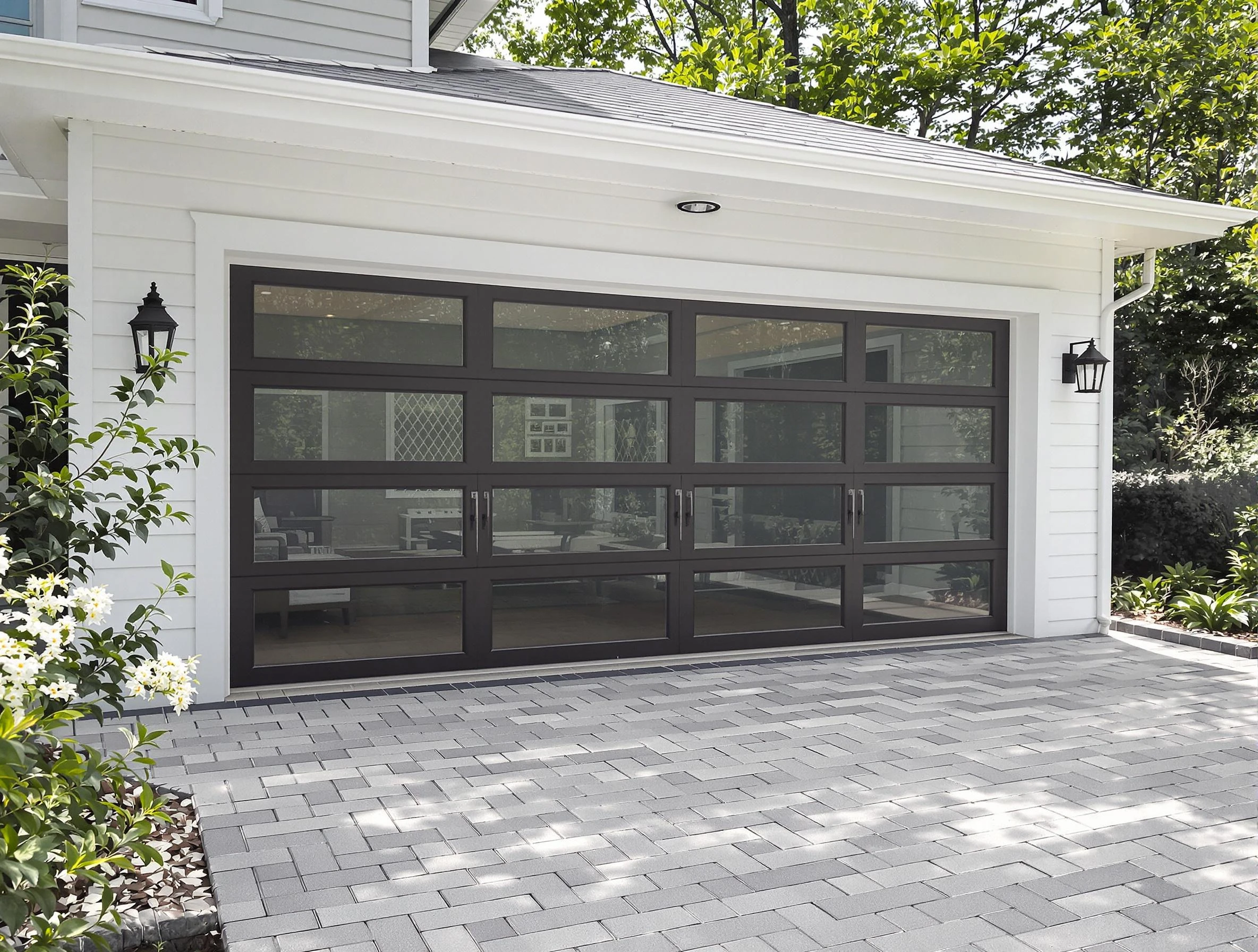 Columbine Garage Door Repair design specialist presenting custom garage door options to Columbine homeowner